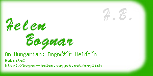 helen bognar business card